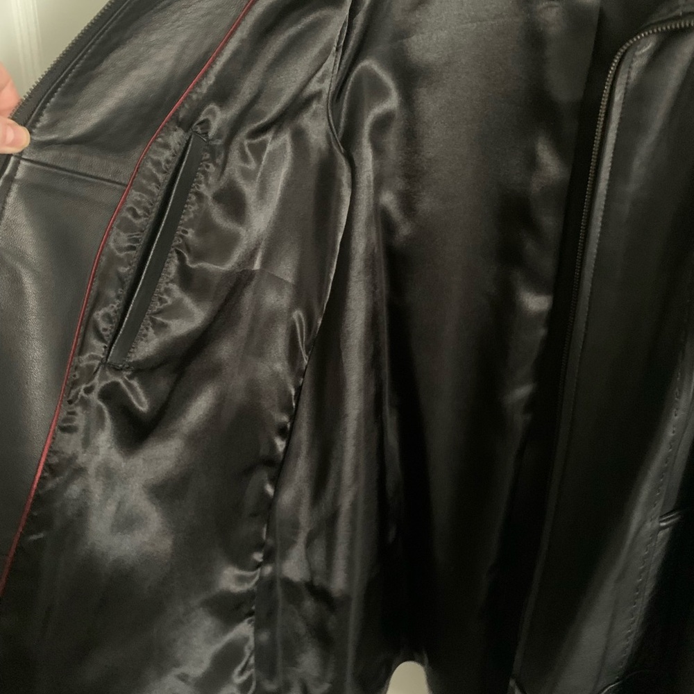 Jones New York Women's Black 100% Genuine Leather Jacket Size L - Picture 5 of 8